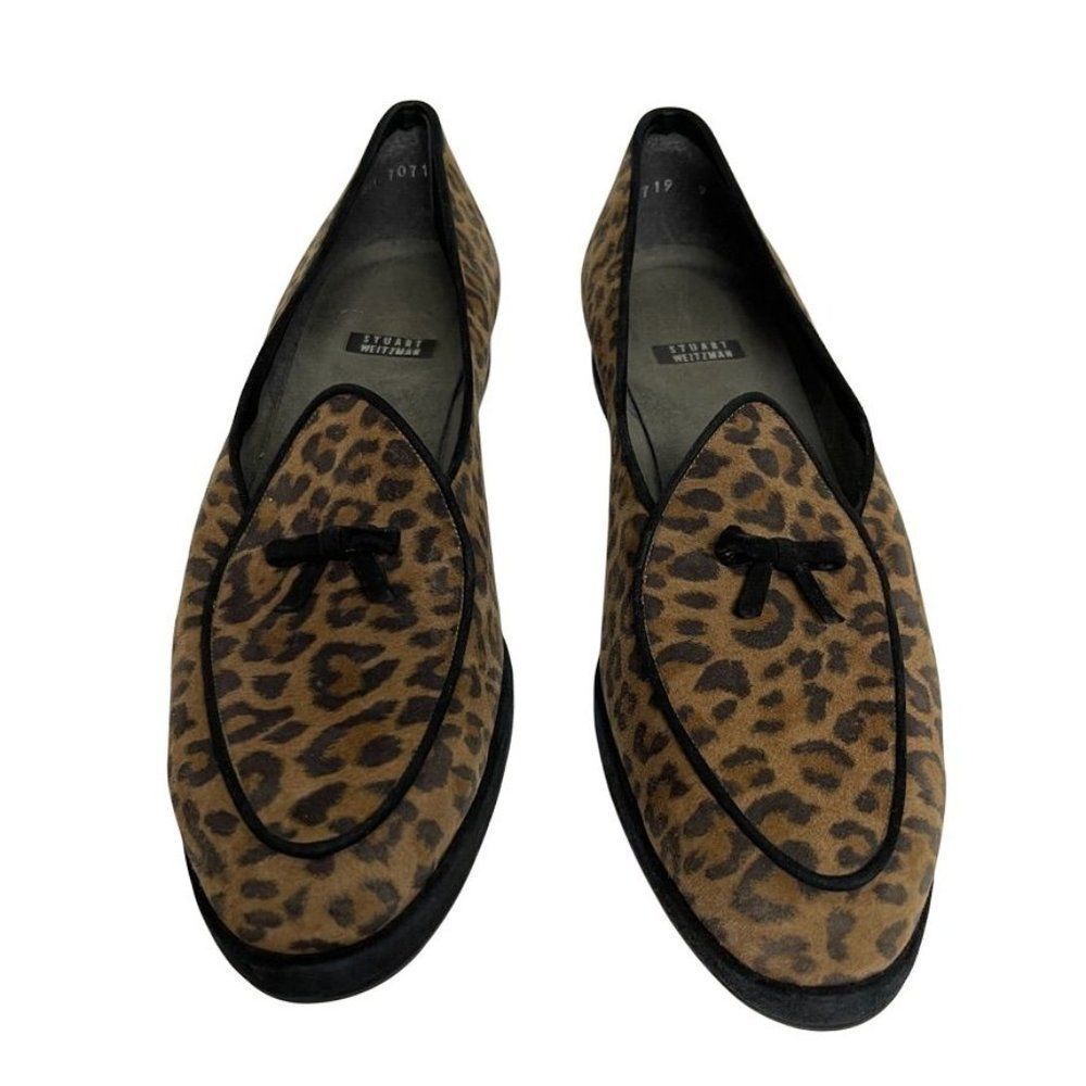 Stuart Weitzman Leopard Print Loafers size 9